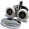 Linwnil Smooth Set of 4 New Oval Metal Alloy Double Wheel Shower Door Rollers 23mm