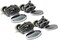 Linwnil Smooth Set of 4 New Oval Metal Alloy Double Wheel Shower Door Rollers 23mm