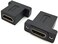Poyiccot HDMI Coupler Adapter Connector, (2-Pack) Golden Plated HDMI Female to Female Inline Straight Coupler with Screw Panel Black