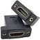 Poyiccot HDMI Coupler Adapter Connector, (2-Pack) Golden Plated HDMI Female to Female Inline Straight Coupler with Screw Panel Black