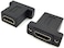 Poyiccot HDMI Coupler Adapter Connector, (2-Pack) Golden Plated HDMI Female to Female Inline Straight Coupler with Screw Panel Black