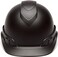 Pyramex Safety Ridgeline Pyramex Cap Style Hard Hat, 4-Point Ratchet Suspension, Black Graphite Pattern