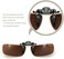 Besgoods Cycling Sport Polarized Clip-on Flip up Metal Clip Sunglasses Lenses Glasses Unbreakable Driving Fishing Outdoor (Brown)