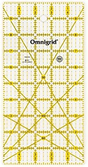 Omnigrid 5 in x 10 Quilting Rulers, 5" x 10", Clear
