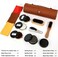 make it funwan Shoe Shine Kit with PU Leather Sleek Elegant Case, 12-Piece Travel Shoe Shine Brush kit