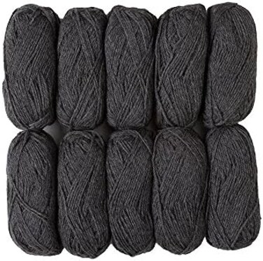Knit Picks Wool of The Andes Worsted Weight Gray 100% Wool Yarn (10 Balls - Cobblestone Heather)