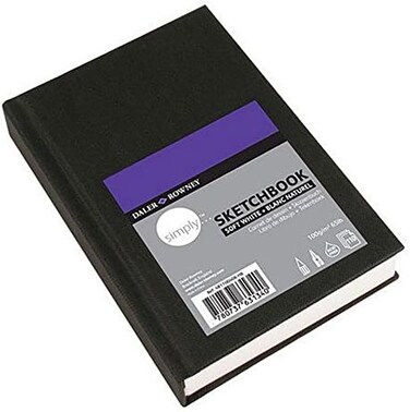 Daler Rowney Cachet Simply Sketchbook - 65lb 110 Sheet Hardbound Book - Extra White - 4x6
