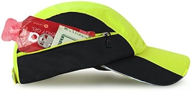 Gone For a Run Ultra Pocket Hat for Runners - Safety Yellow