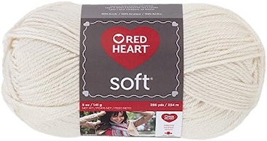 RED HEART Soft Yarn, Off-White