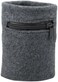 Suddora Zipper Wrist Pouch - Sweatband/Wristband Wallet for Keys, ID, Cards, Cash (Gray)