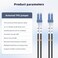 Jeirdus 50M LC to LC Outdoor Armored Duplex 9/125 SM Fiber Optic Cable Jumper Optical Patch Cord Singlemode 50Meters 160ft LC-LC