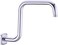 TRUSTMI 13 Inch Shower Arm with Flange S Shape Shower Head High Rise Extension Replacement Pipe, Stainless Steel, Chrome