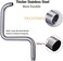 TRUSTMI Shower Arm with Flange, S Shape 13 Inch High Rise Stainless Steel Fixed Shower Head Extension Pipe Arm Replacement, Brushed Nickel