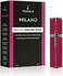 Travalo Milano Perfume Atomizer Travel Refill U-Change System TSA Approved Reusable Airtight Easy Fill Mini Pump Sprayer Lightweight Portable Vegan Leather w/Polished Metal Outer Shell Hot Pink 0.17oz