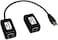 تريب لايت موسع B202-150 بمنفذ USB واحد عبر كات 5/كات 6 مع جهاز ارسال واستقبال، اسود