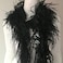 Shekyeon 2yards/lot 1.9 Meter Feather Boa 1-Ply Costume Decoration Feather Craft (Black)