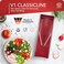 B&ouml;rner Vegetable Slicer V1 (Basic Set), V-Slicer with 2 Inserts and Fruit Holder, Adjustable Kitchen Slicer for Vegetables and Fruit, Vegetable Cutter for Slices in 3 Thicknesses, Colour: Red