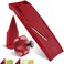 B&ouml;rner Vegetable Slicer V1 (Basic Set), V-Slicer with 2 Inserts and Fruit Holder, Adjustable Kitchen Slicer for Vegetables and Fruit, Vegetable Cutter for Slices in 3 Thicknesses, Colour: Red