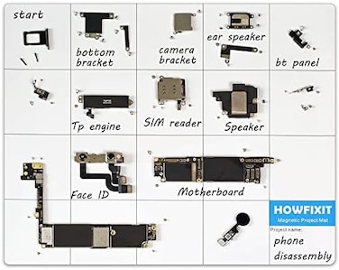 HowFixit Magnetic Mat Auxiliary Tool for disassembling Electronics Laptop Smartphone Game Console iPhone iPad etc.