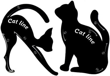 TailaiMei 2 Pcs Cat Eyeliner Stencils, Matte Pvc Material Smoky Eyeshadow Applicators Template Plate, Shape Eye Liner