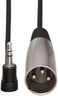 هوسا كيبل ميكروفون XVM-115M بزاوية قائمة 3.5 ملم TRS الى XLR3M، 15 قدم، اسود