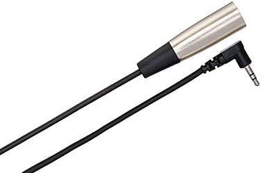 هوسا كيبل ميكروفون XVM-115M بزاوية قائمة 3.5 ملم TRS الى XLR3M، 15 قدم، اسود
