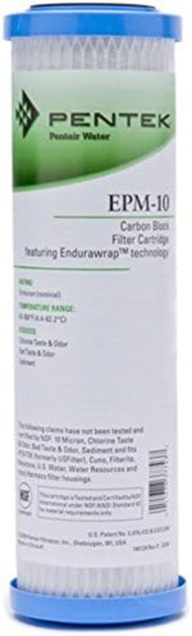 Pentek 155634-43 EPM-10 Carbon Block Filter Cartridge, 9-3/4" x 2-7/8", 10 Microns