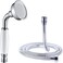 HOMEDEC New Brass Ceramics Telephone HandHeld Shower Head with Hose Retro style (Chrome Finish)