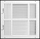 HVAC Premium 10" X 8" 4-Way AIR Supply Grille - Vent Cover &amp; Diffuser - Flat Stamped Face - White [Outer Dimensions: 11.75"w X 9.75"h]