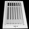 HVAC Premium 8" X 6" 3-Way AIR Supply Grille - Vent Cover &amp; Diffuser - Flat Stamped Face - White [Outer Dimensions: 9.75"w X 7.75"h]