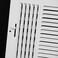 HVAC Premium 8" X 6" 3-Way AIR Supply Grille - Vent Cover &amp; Diffuser - Flat Stamped Face - White [Outer Dimensions: 9.75"w X 7.75"h]