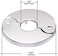 Avalon Floor and Ceiling Plate Split Flange, Fits 3/4 Inch IPS Galvanized Pipe or 1 Inch Copper Pipe Size, Chrome Finish (Pack of 6)