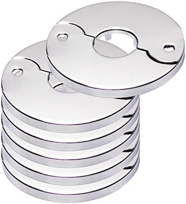 Avalon Floor and Ceiling Plate Split Flange, Fits 3/4 Inch IPS Galvanized Pipe or 1 Inch Copper Pipe Size, Chrome Finish (Pack of 6)
