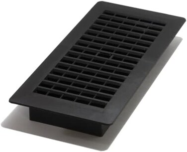 ديكور جرايتس جهاز تسجيل ارضي بلاستيكي مقاس 4 انش × 10 انش، لون اسود، PL410-BLK