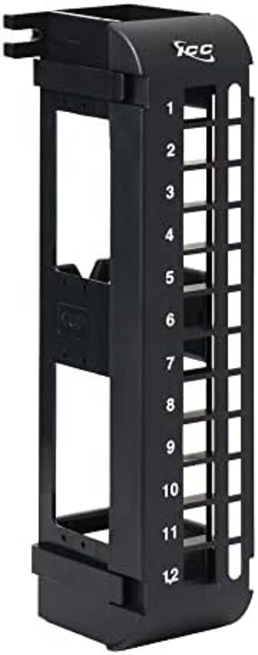 ICC Blank Wall Mount Patch Panel with 12 Ports and Zero-U for HD Style (IC107BP12V)