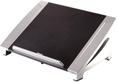 Fellowes Office Suites Laptop Stand For Desk 6 Height Adjustable Portable Laptop Riser For The Home And Office - Max Monitor Size 17", Max Weight 5Kg - Black/Silver