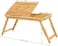 SONGMICS Bamboo Laptop Desk Serving Bed Tray Breakfast Table Tilting Top with Drawer