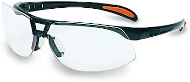 Uvex by Honeywell Prot&eacute;g&eacute; Safety Glasses, Metallic Black Frame with Clear Lens &amp; Ultra-Dura Anti-Scratch Hardcoat (S4200-H5)