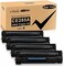 v4ink Compatible Toner Cartridge for HP Laserjet Printer (Black, Pack of 4)