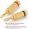 WGGE WG-3333 24k Gold Plated Speaker Banana Plugs-Closed Screw Type (12 Pair (24 PLUGS))