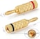 WGGE WG-3333 24k Gold Plated Speaker Banana Plugs-Closed Screw Type (12 Pair (24 PLUGS))