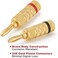 WGGE WG-3333 24k Gold Plated Speaker Banana Plugs-Closed Screw Type (6 Pairs (12 PLUGS))