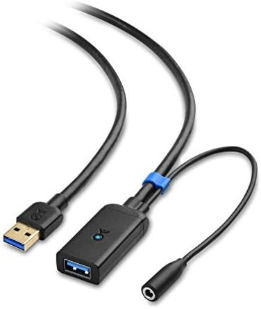 كيبل ماترز كيبل وصلة USB نشط ذكر الى انثى (كيبل تمديد USB 3.0) مع معزز اشارة للقرص الصلب وكاميرا الويب والمزيد - 10 متر، 32.8 قدم