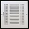 HVAC Premium 12''w X 12''h 4-Way AIR Supply Grille - Vent Cover &amp; Diffuser - Flat Stamped Face - White [Outer Dimensions: 13.75''w X 13.75''h]