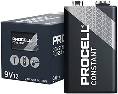 PROCELL Duracell Duracell Alkaline Batteries, 9V, 12/Box