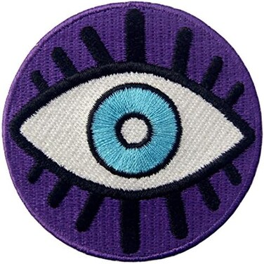 ZEGINs Evil Eye Embroidered Badge Iron On Sew On Patch