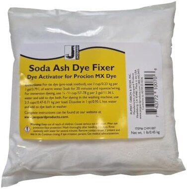 Jacquard Soda Ash Dye Fixer, Tie-Dye Fabric Colour Fixative and Activator, 1 lb, Improves Colour Retention, Ideal for Cotton and Natural Fibers, Easy to Use