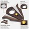 G galiner Cigar Cutter Lock System Wood Stainless Steel Double Cut Blade Cigar Guillotine Cutter in Gift Box