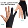 Gzingen 5 Pieces Artist Glove for Drawing Tablet Two-Finger Tablet Drawing Gloves Digital Artist Gloves for Graphics Pen Drawing Tablet Monitor Light Box Tracing Board