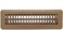 HVAC Premium 12" X 4" Floor Register with Louvered Design - Heavy Duty Rigid Floor Air Supply with Damper &amp; Lever - Brown